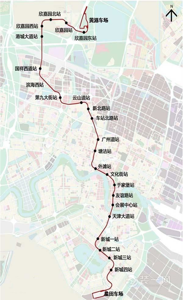 滨海地铁b1线路图图片